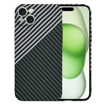 Калъф за iPhone 15 Plus - Carbonite FiberShell - Stealth Gray