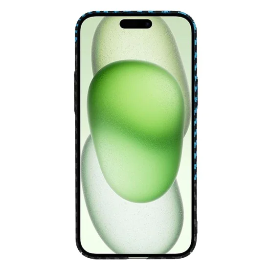 Калъф за iPhone 15 Plus - Carbonite FiberShell - Blue Pulse