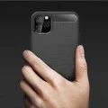 Калъф за iPhone 11 Pro Max - Carbon Silicone - Черен