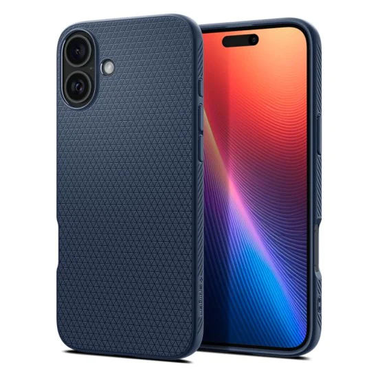 Калъф за iPhone 16 - Spigen Liquid Air - Navy Blue