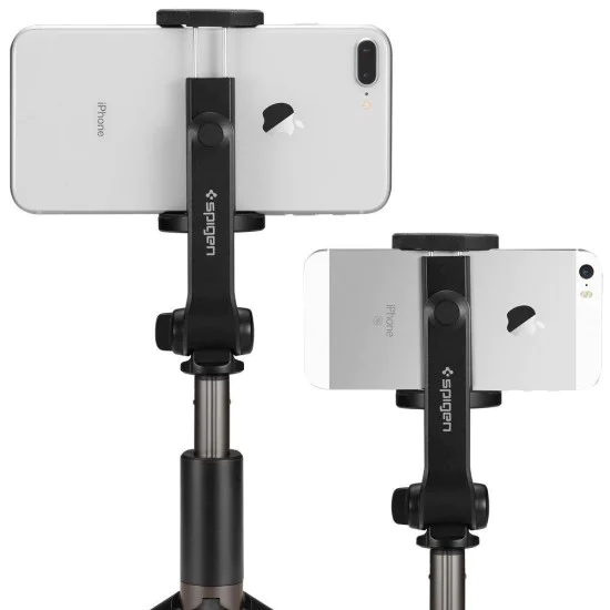 Bluetooth стабилизиран селфи стик, 90 см - стойка за статив Spigen (S540W) - черен