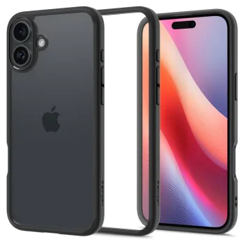 Калъф за iPhone 16 Plus - Spigen - Ultra Hybrid - Matte Black