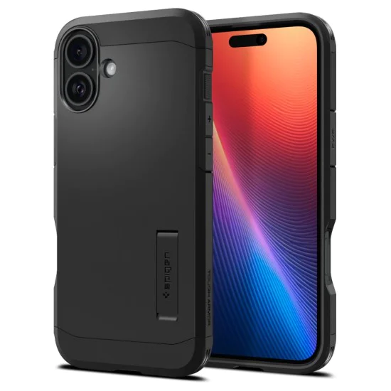 Калъф за iPhone 16 - Spigen - Tough Armor MagSafe - черен