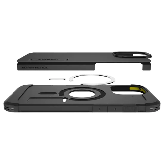 Калъф за iPhone 16 Pro - Spigen - Tough Armor MagSafe - черен