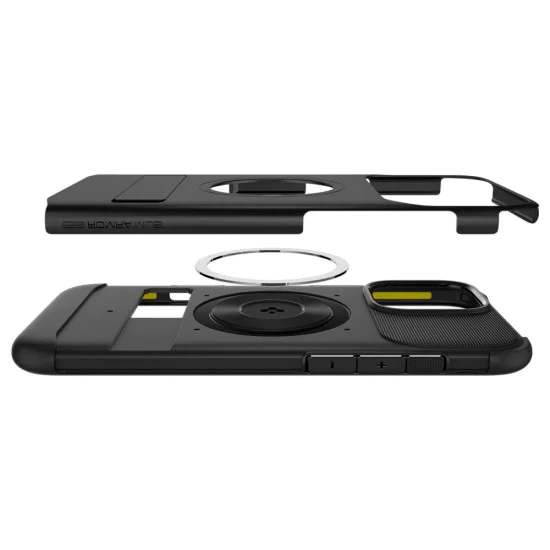 Калъф за iPhone 16 Pro - Spigen Slim Armor MagSafe - черен