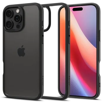 Калъф за iPhone 16 Pro Max - Spigen - Ultra Hybrid - Matte Black