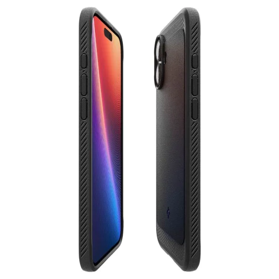 Калъф за iPhone 16 Plus - Spigen - Rugged Armor MagSafe - матово черен