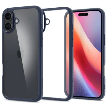 Калъф за iPhone 16 - Spigen - Ultra Hybrid - Navy Blue