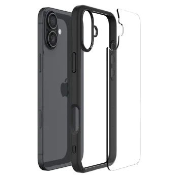 Калъф за iPhone 16 - Spigen - Ultra Hybrid - Matte Black