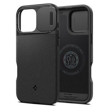 Калъф iPhone 16 Pro Max - Spigen Optik Optik Armor MagSafe - Черен