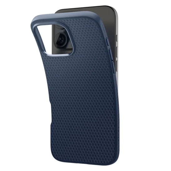 Калъф за iPhone 16 Pro - Spigen Liquid Air - Navy Blue