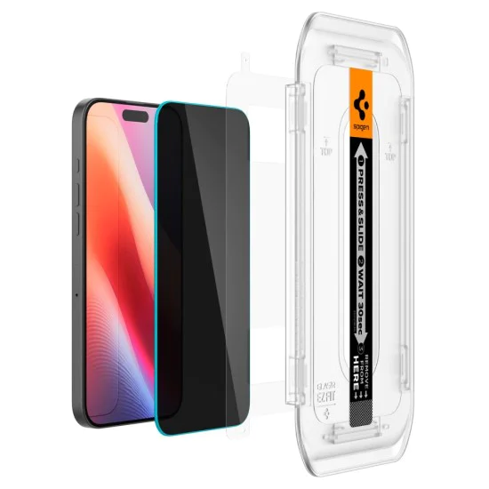 Протектор за iPhone 16 Pro Max (комплект от 2) - Spigen Glas.tR EZ FIT - Privacy