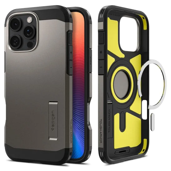 Калъф за iPhone 16 Pro - Spigen - Tough Armor MagSafe - Gunmetal