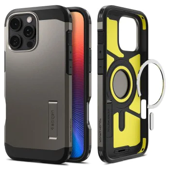 Калъф за iPhone 16 Pro Max - Spigen - Tough Armor MagSafe - Gunmetal