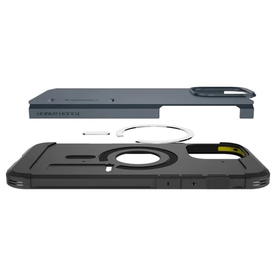 Калъф за iPhone 16 Pro - Spigen - Tough Armor MagSafe - Metal Slate