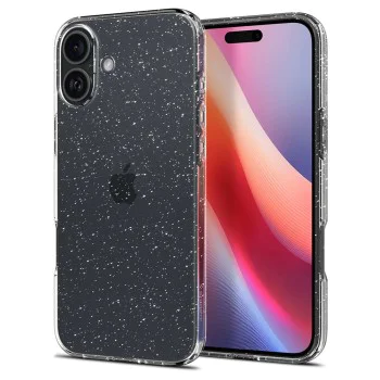 Калъфове за iPhone 16 Plus - Spigen Liquid Crystal Glitter - Crystal Quartz