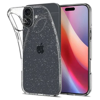 Калъфове за iPhone 16 Plus - Spigen Liquid Crystal Glitter - Crystal Quartz