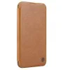 Калъф за iPhone 16 - Nillkin Qin Prop Leather Case - кафяв