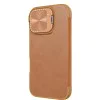 Калъф за iPhone 16 - Nillkin Qin Prop Leather Case - кафяв