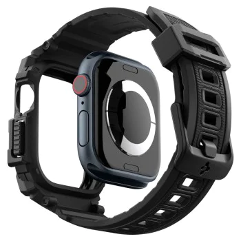 Протектор за Apple Watch 10 42mm + каишка - Spigen - Rugged Armor Pro - Matte Black