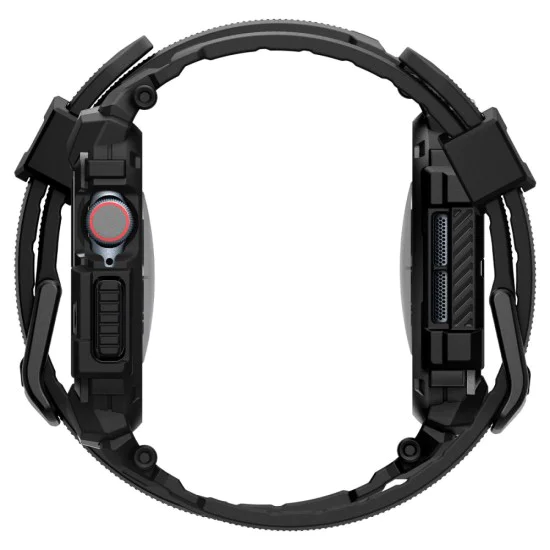 Протектор за Apple Watch 10 42mm + каишка - Spigen - Rugged Armor Pro - Matte Black