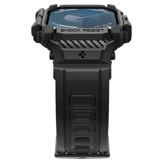 Протектор за Apple Watch 10 42mm + каишка - Spigen - Rugged Armor Pro - Matte Black