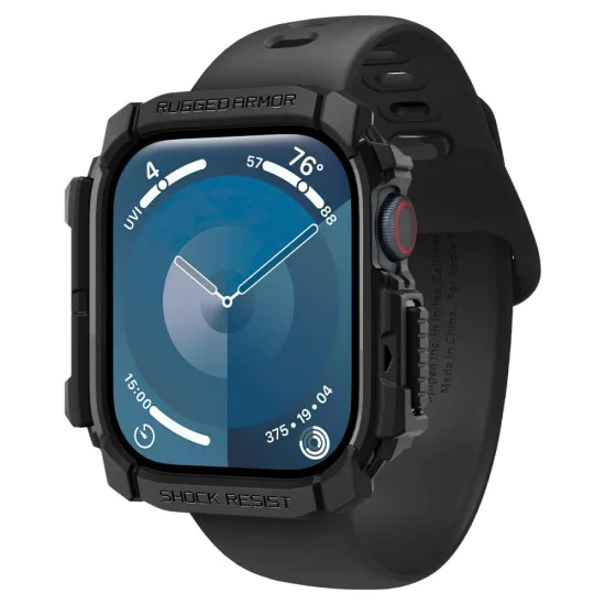 Протектор за Apple Watch 10 42 мм - Spigen - Rugged Armor - черен