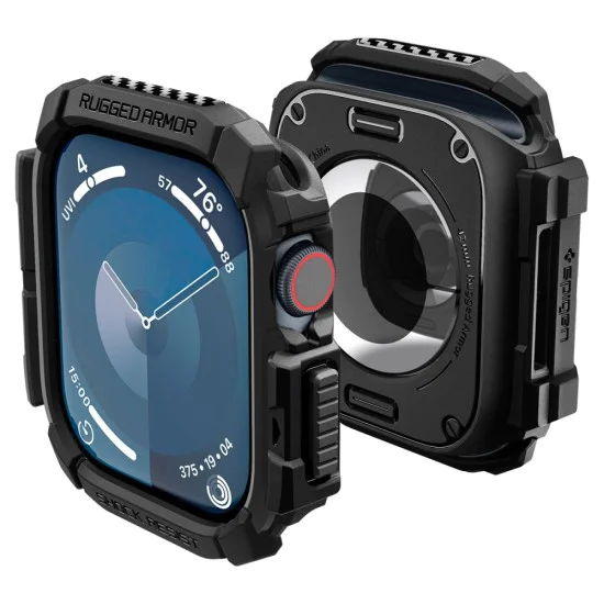 Протектор за Apple Watch 10 42 мм - Spigen - Rugged Armor - черен
