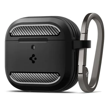 Калъф за Apple AirPods 4 - Spigen - Rugged Armor - матово черен