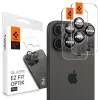 Протектор с камера за iPhone 14 Pro / Pro Max / 15 Pro / Pro Max / 16 Pro / Pro Max (комплект 2) - Spigen Glas.tR Optik EZ Fit Pro - Черен