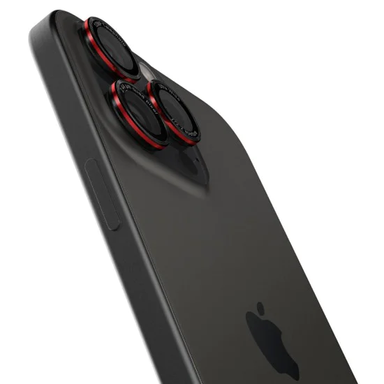 Протектор с камера за iPhone 14 Pro / Pro Max / 15 Pro / Pro Max / 16 Pro / Pro Max (комплект 2) - Spigen Glas.tR Optik EZ Fit Pro - Черен