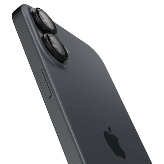 Протектор за камера за iPhone 16 / iPhone 16 Plus (комплект 2) - Spigen Glas.tR Optik EZ Fit Pro - черно