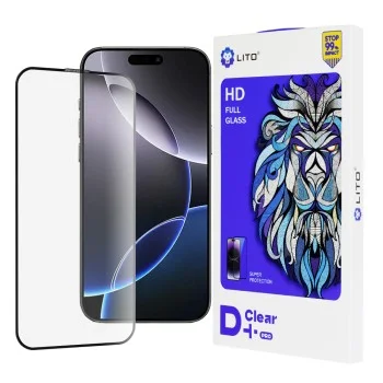 Протектор за iPhone 16 Pro Max - Lito D+ Pro Clear - Черен
