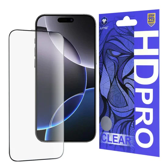 Протектор за iPhone 16 Pro Max - Lito HD Pro Clear - черен