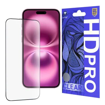 Протектор за iPhone 16 Plus - Lito HD Pro Clear - черен