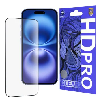 Протектор за iPhone 16 - Lito HD Pro Clear - черен