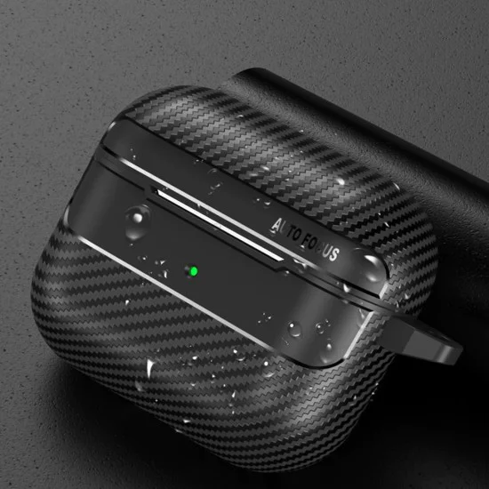 Калъф за AirPods 3 - CarbonFiber - черен