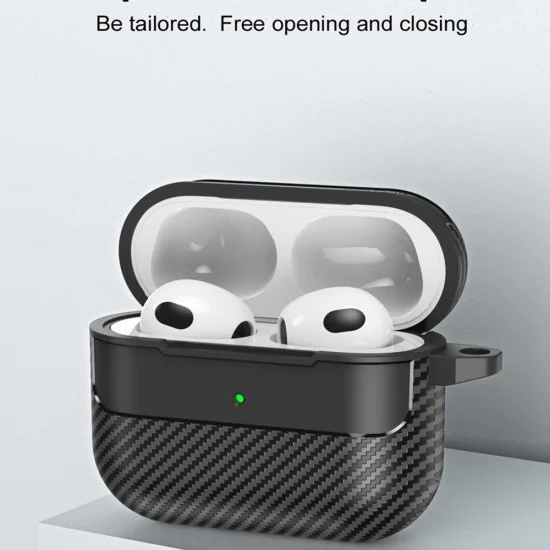 Калъф за AirPods 3 - CarbonFiber - черен