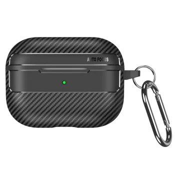 Калъф за Apple AirPods Pro 1/2 - CarbonFiber - черен