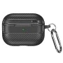 Калъф за Apple AirPods Pro 1/2 - CarbonFiber - черен
