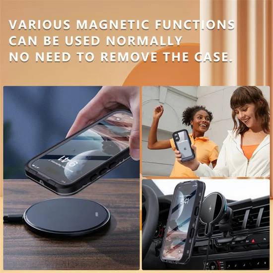 Калъф за iPhone 16 - ShellBox Waterproof IP68 Case - Черен