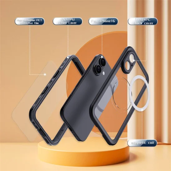 Калъф за iPhone 16 - ShellBox Waterproof IP68 Case - Черен