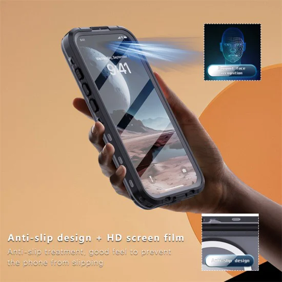 Калъф за iPhone 16 - ShellBox Waterproof IP68 Case - Черен