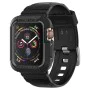 Протектор за Apple Watch 4/5/6/6/7/8/9/SE/SE 2 (44/45 мм) + каишка - Spigen - Rugged Armor Pro - черен
