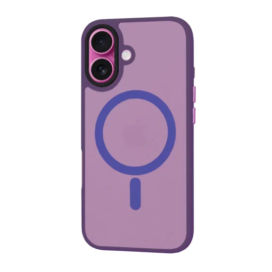 Калъф за iPhone 16 Plus - HaloFrost MagSafe MagSafe Series - Deep Purple