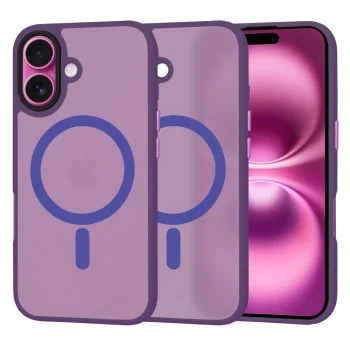 Калъф за iPhone 16 Plus - HaloFrost MagSafe MagSafe Series - Deep Purple