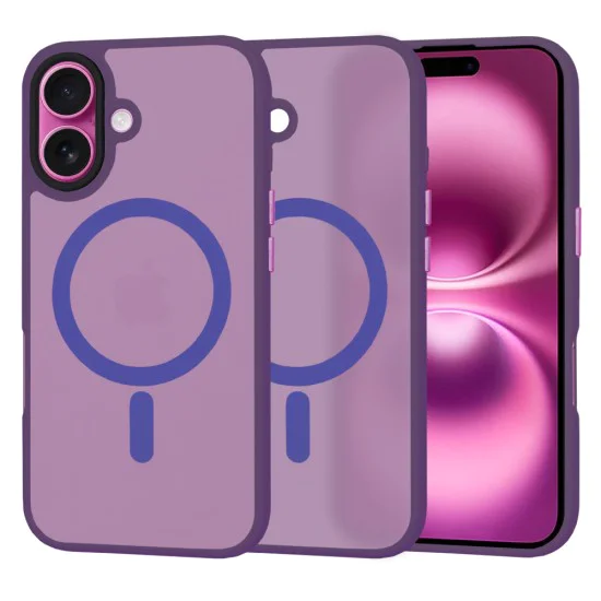 Калъф за iPhone 16 Plus - HaloFrost MagSafe MagSafe Series - Deep Purple