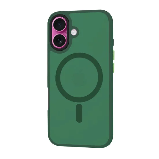 Калъф за iPhone 16 Plus - HaloFrost MagSafe MagSafe Series - Midnight Green
