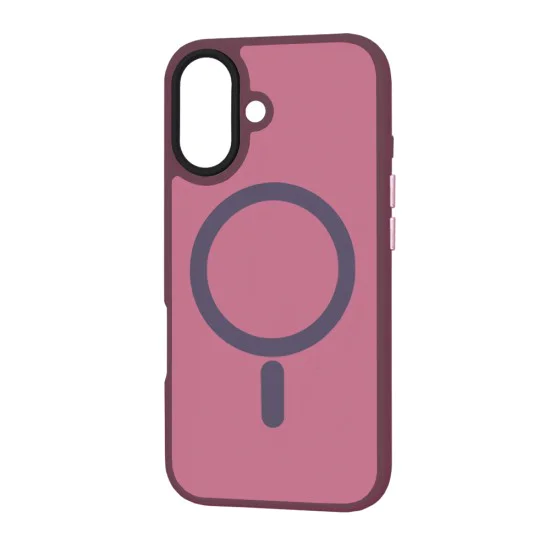 Калъф за iPhone 16 Plus - HaloFrost MagSafe MagSafe Series - Бордо