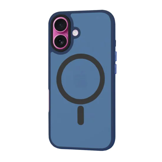 Калъф за iPhone 16 Plus - HaloFrost MagSafe MagSafe Series - Deep Blue